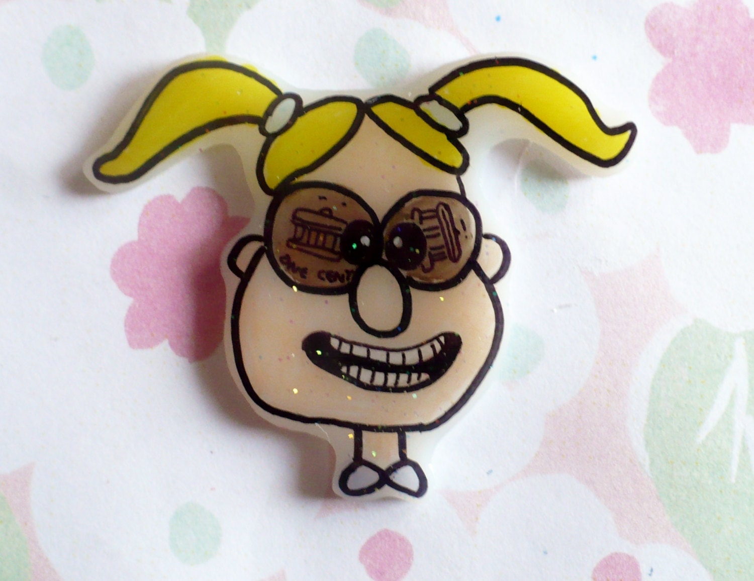 Penny brooch pee wee herman pin pinback lapel jewelry 90s