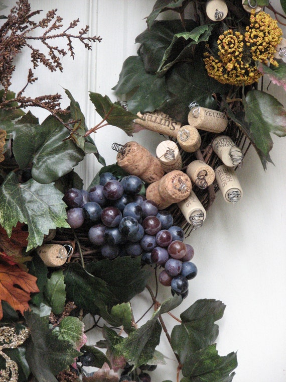 Wine Wreath Wine Country Front Door Wreath Cork Wreath
