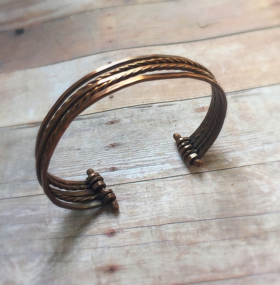 Unisex Bracelet Wire Copper Cuff Copper by DesertShineDesigns