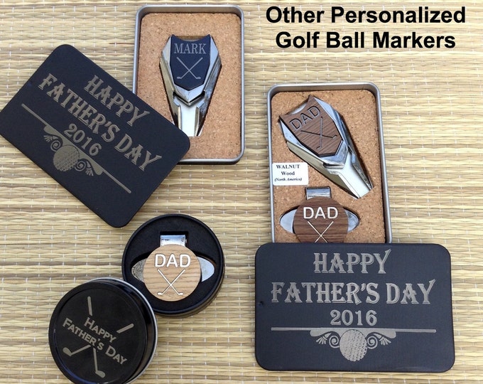 Personalized Golf Ball Marker & Golf Divot Tool - Switch Blade Style, Father's Day Golf Gift for Men,Groomsmen Gift Golf,Dad Gift,Men's Gift