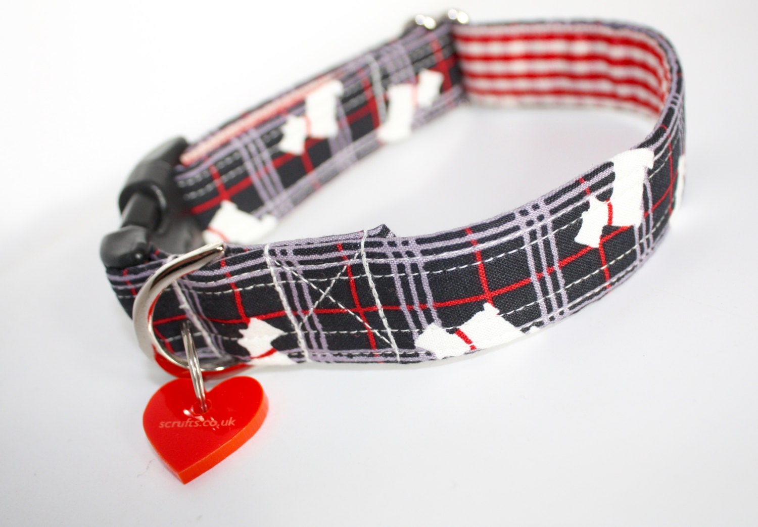 Westie Dog Collar Handmade Dog Collar Black Dog Collar
