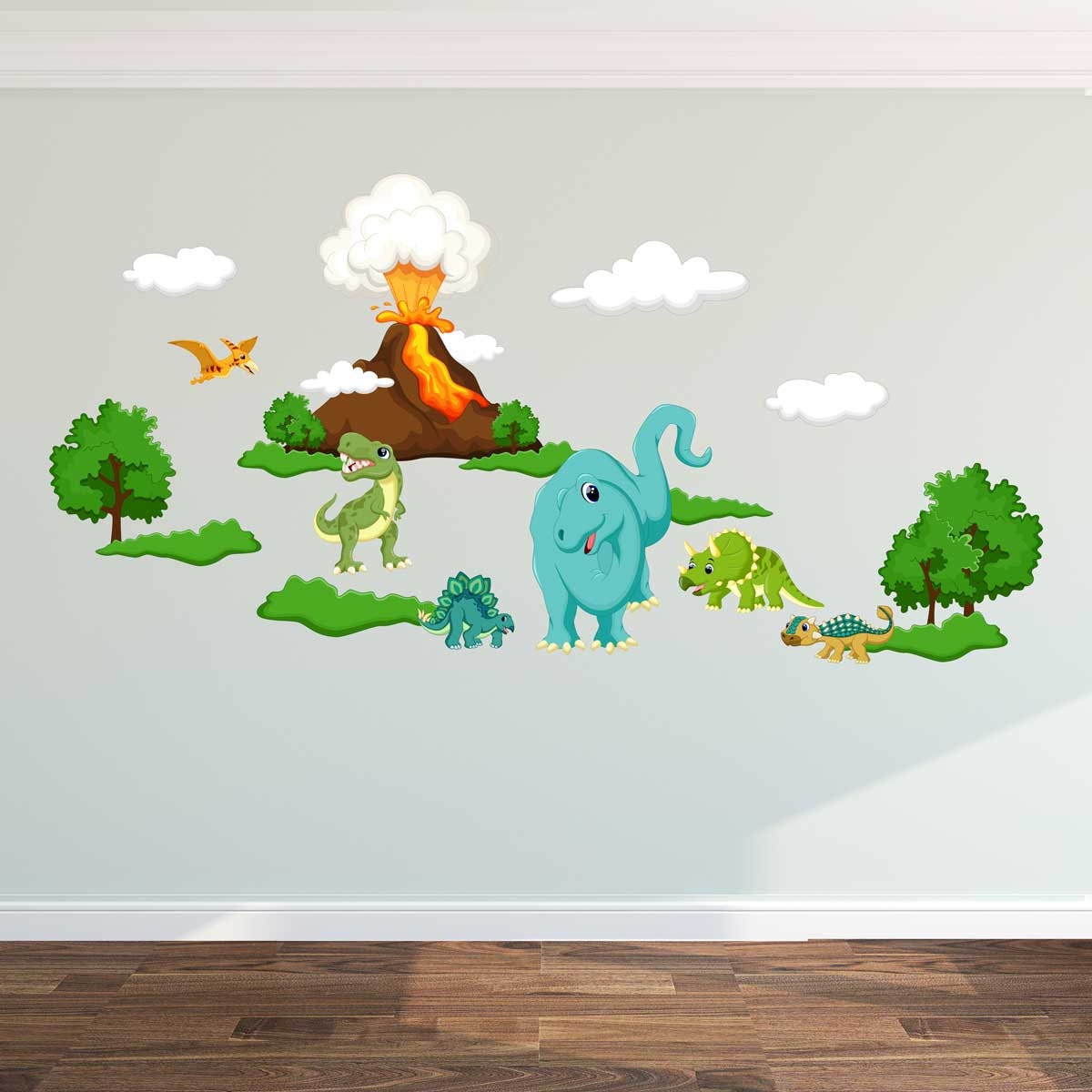Dinosaur Wall Decals For Nursery Kids Wall by wordybirdstudios