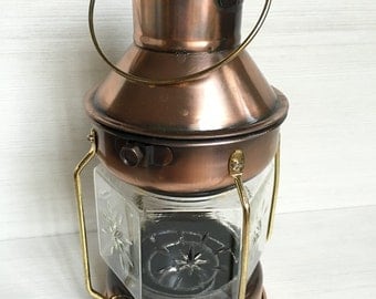 Vintage style copper candle lantern