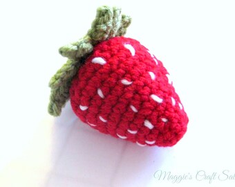 crochet strawberry plush