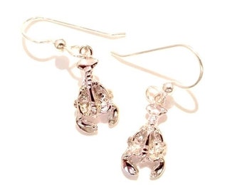 Silver Lobster Earrings