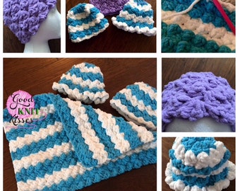 Crochet Baby Hat PATTERN. Marshmallow Crochet Baby Hat pattern with VIDEO