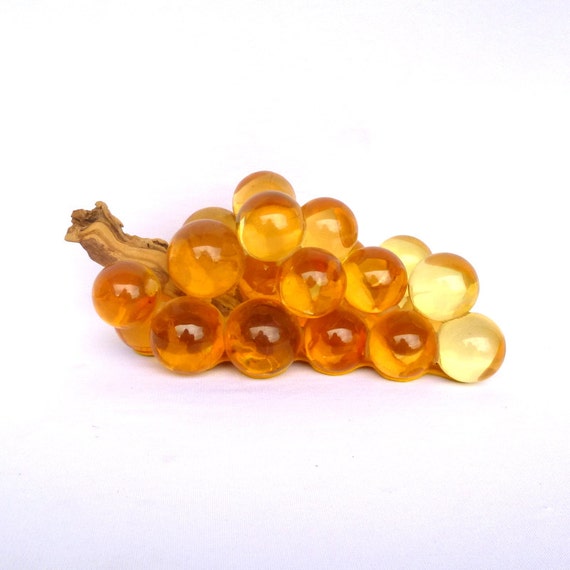 MOD VINTAGE Gold Resin GRAPES Decor