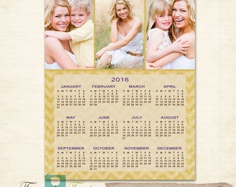 2016 Calendar Template Photo Calendar Printable Photographers Template - CT105