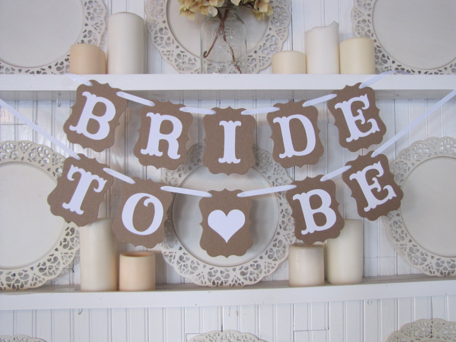 BRIDE TO BE Banner for Bridal Showers Party Deco and Photo