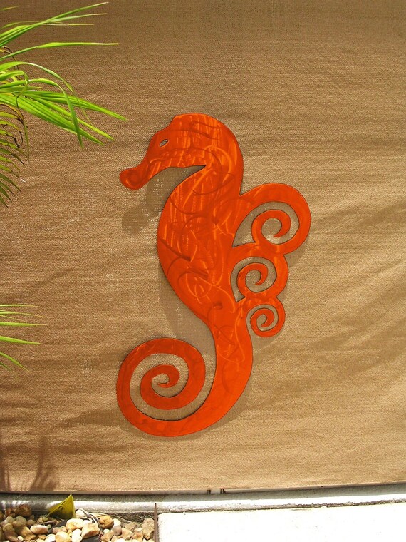 Seahorse Art Outdoor Metal Wall Art Sculpture by LemonBayMetalArt