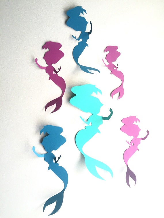 3d Paper Wall Art Mermaid Paper Wall Art Mermaid By SimplyNesting