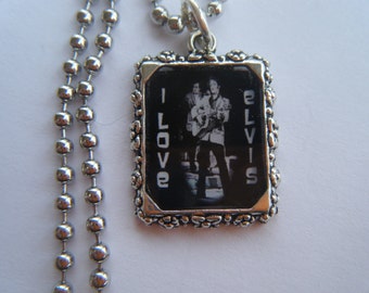 Elvis Presley, I Love Elvis Necklace