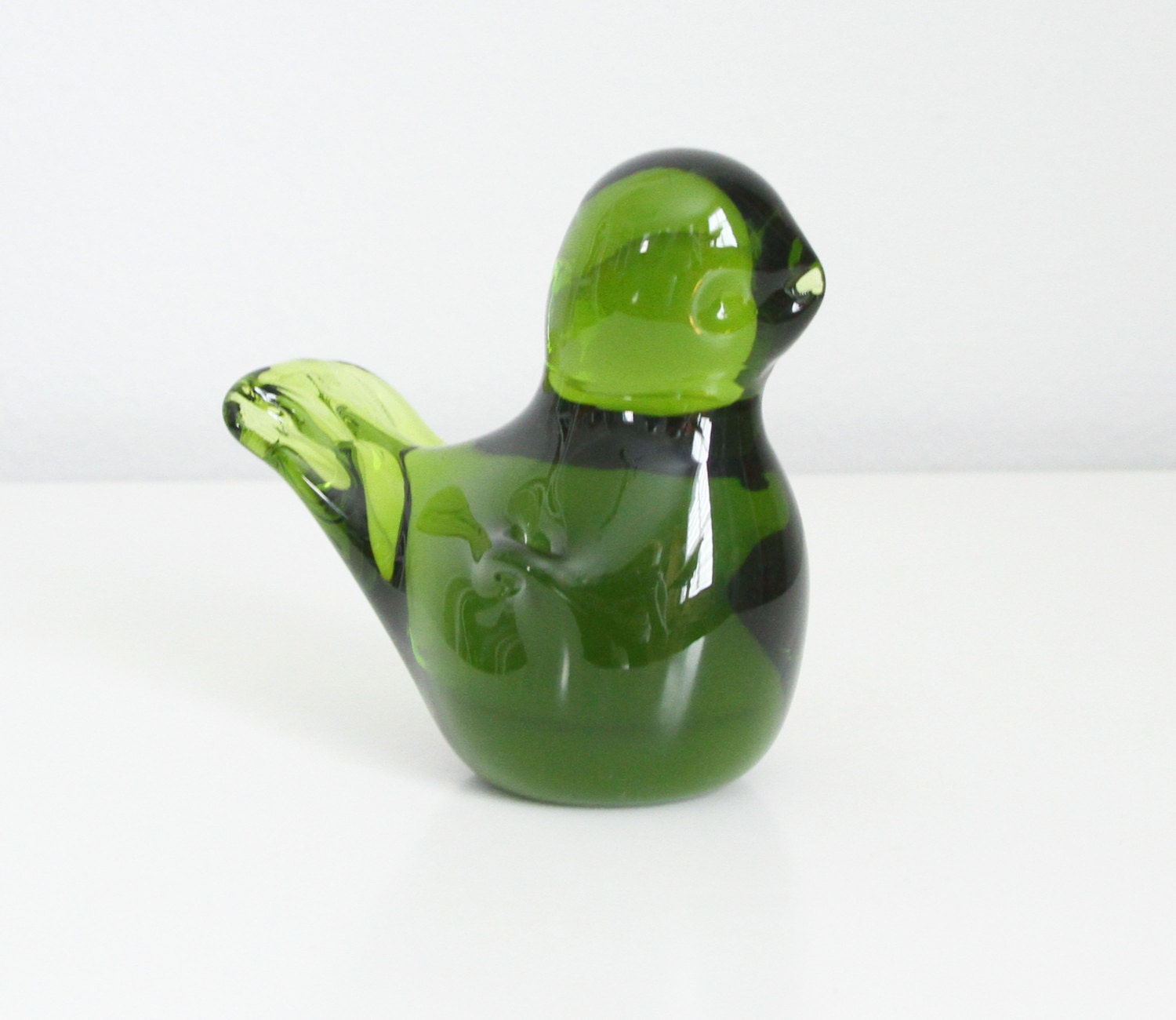 art glass bird figurine