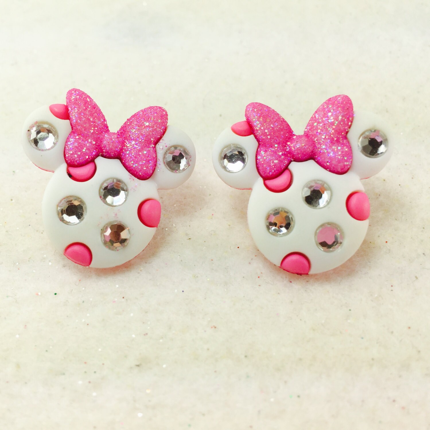 Minnie Mouse Earrings Minnie Mouse Jewelry Disney Earrings