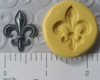 FLEUR DE LIS mold flexible silicone mold for polymer clay make charms jewelry fondant cake oreo pops mardi gras saints food grade chocolate