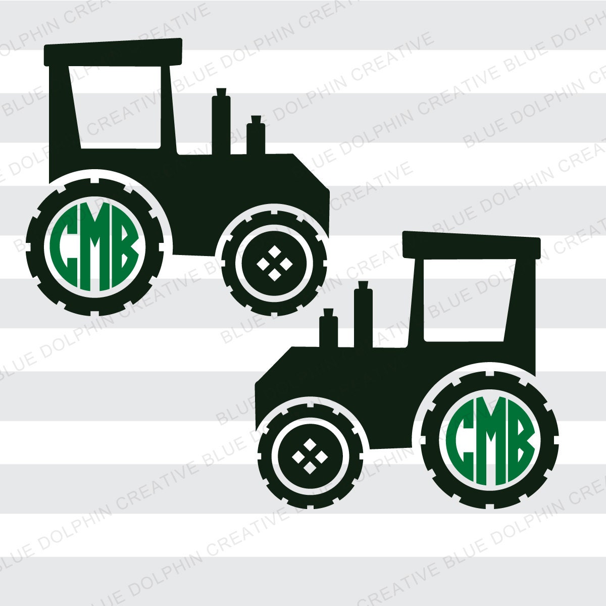 Download Tractor Monogram Frame SVG PNG pdf / Cricut / Silhouette