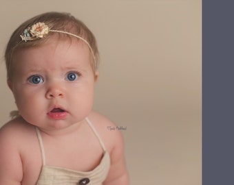 Newborn Headband, Newborn photo prop, Baby photo prop, Eco headband, Newborn tieback
