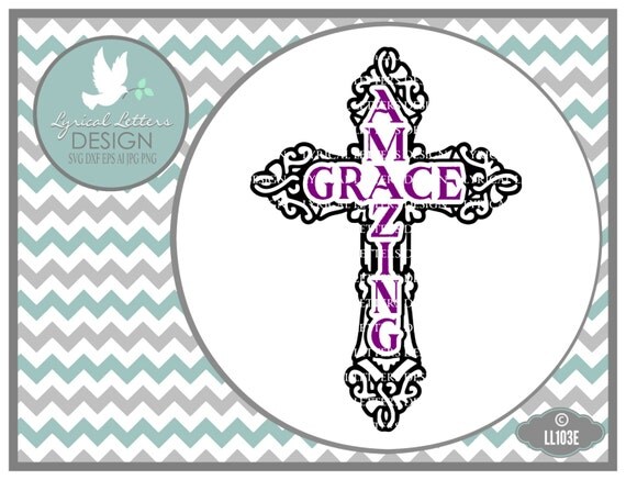 Download Amazing Grace Cross LL103 E SVG Vector Cutting File