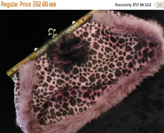 pink fur clutch