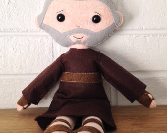 Catholic Doll - Saint Padre Pio - Wool Felt Blend - Catholic Toy - Felt Doll