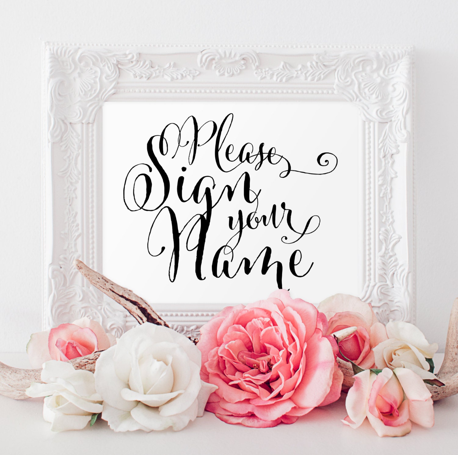 Please Sign Your Name Sign 8 x 10 Sign DIY Printable