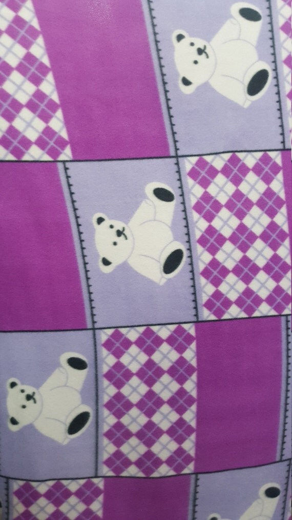 Teddy Bear Print Fleece Fabric by the yard by SOFIRETAIL on Etsy