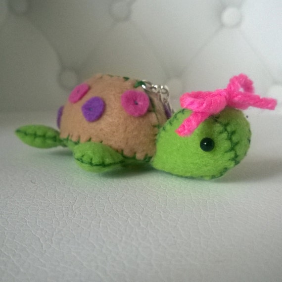 plush turtle keychain