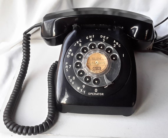 1973 Automatic Electric Co. Black Rotary Dial telephone