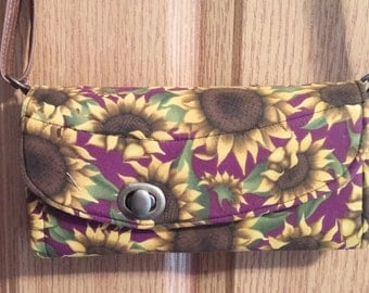 Sunflower Burst Wallet, Purse, Clutch, NCW