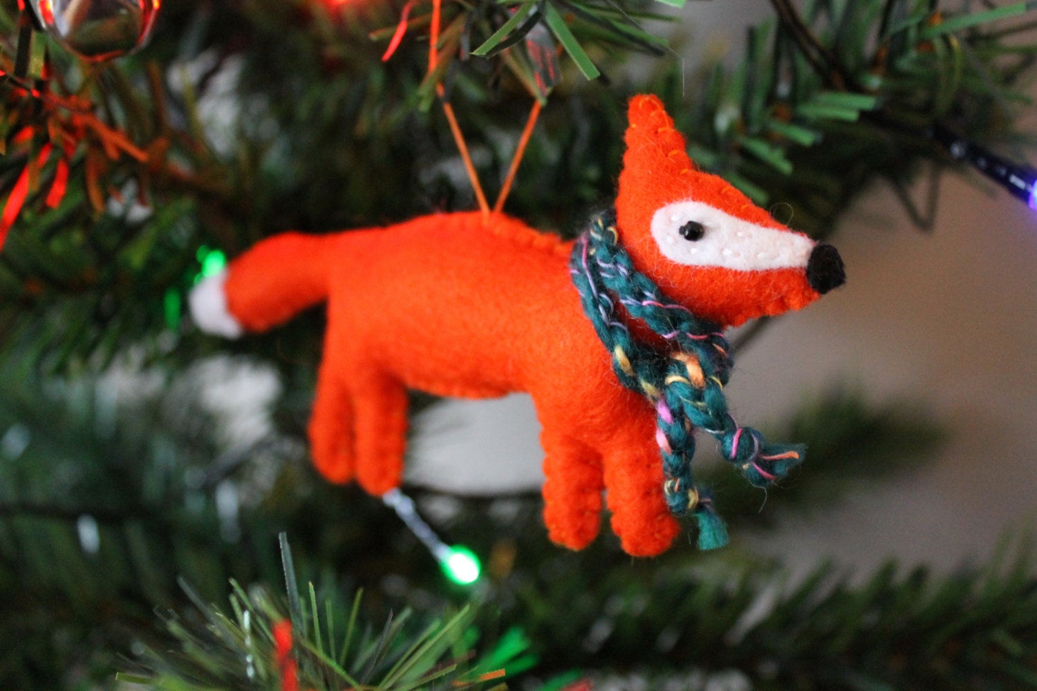 Felt Fox Christmas Tree Ornament