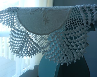 Crocheted Doily - Lacey Small Doily - Antique Doily - Vintage Doily - Small White Doily - Round Doily - Intricate Doily