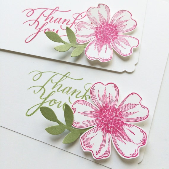 Flower Thank You Note Cards