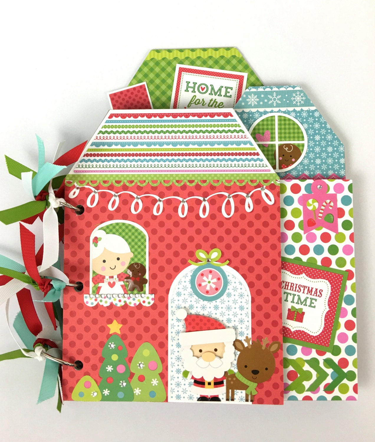 Christmas Scrapbook Kit or Premade Mini Album Pre Cut with