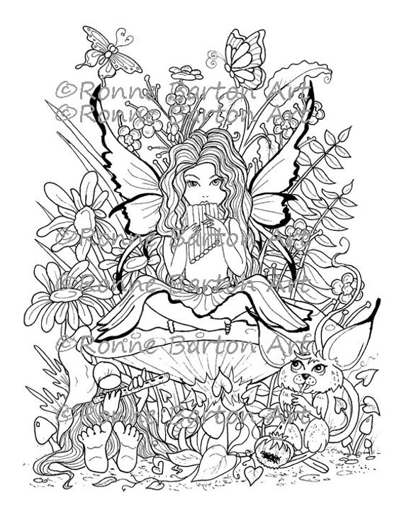 Download A Magic Garden - Coloring Page - Printable - Fairy - Big ...