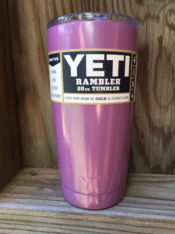 Yeti 20 oz Rambler Tumbler Powder Coated Lavender by MarleysAndMe