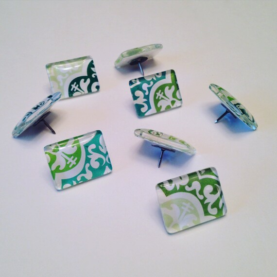 Glass Push Pins/Cute Push by ThePrettyDecorStore on Etsy