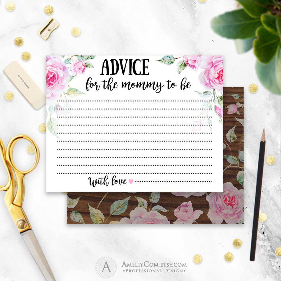 Printable Advice for the Mommy to be Baby Shower Advice