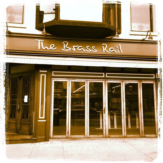 Hoboken Brass Rail Tile Coaster