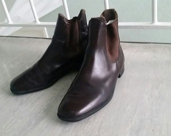 VINTAGE Leather Oxblood Loveson Riding Chelsea Boots Women's UK Sz 5 1/2