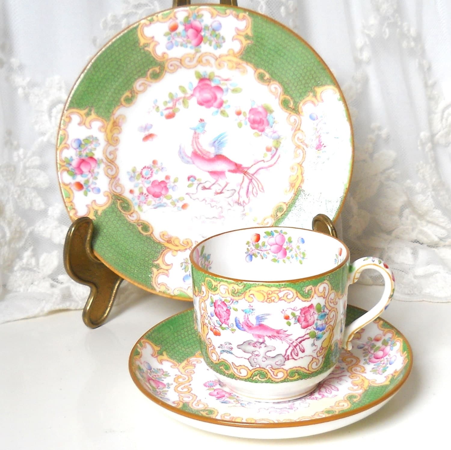 antique tea cup Mintons tea cup trio tea cup vintage teacup