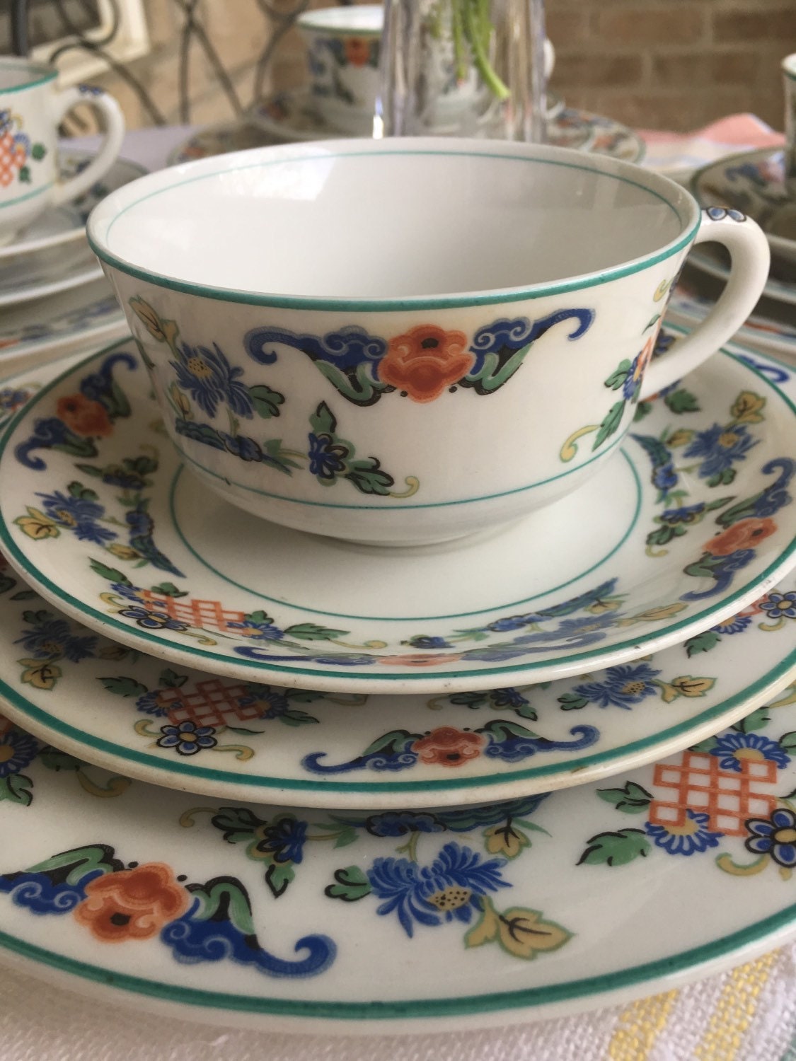 Syracuse China Set Fusan Pattern Service for 4 16 pieces