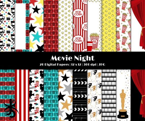 Digital Scrapbook Papers-Movie