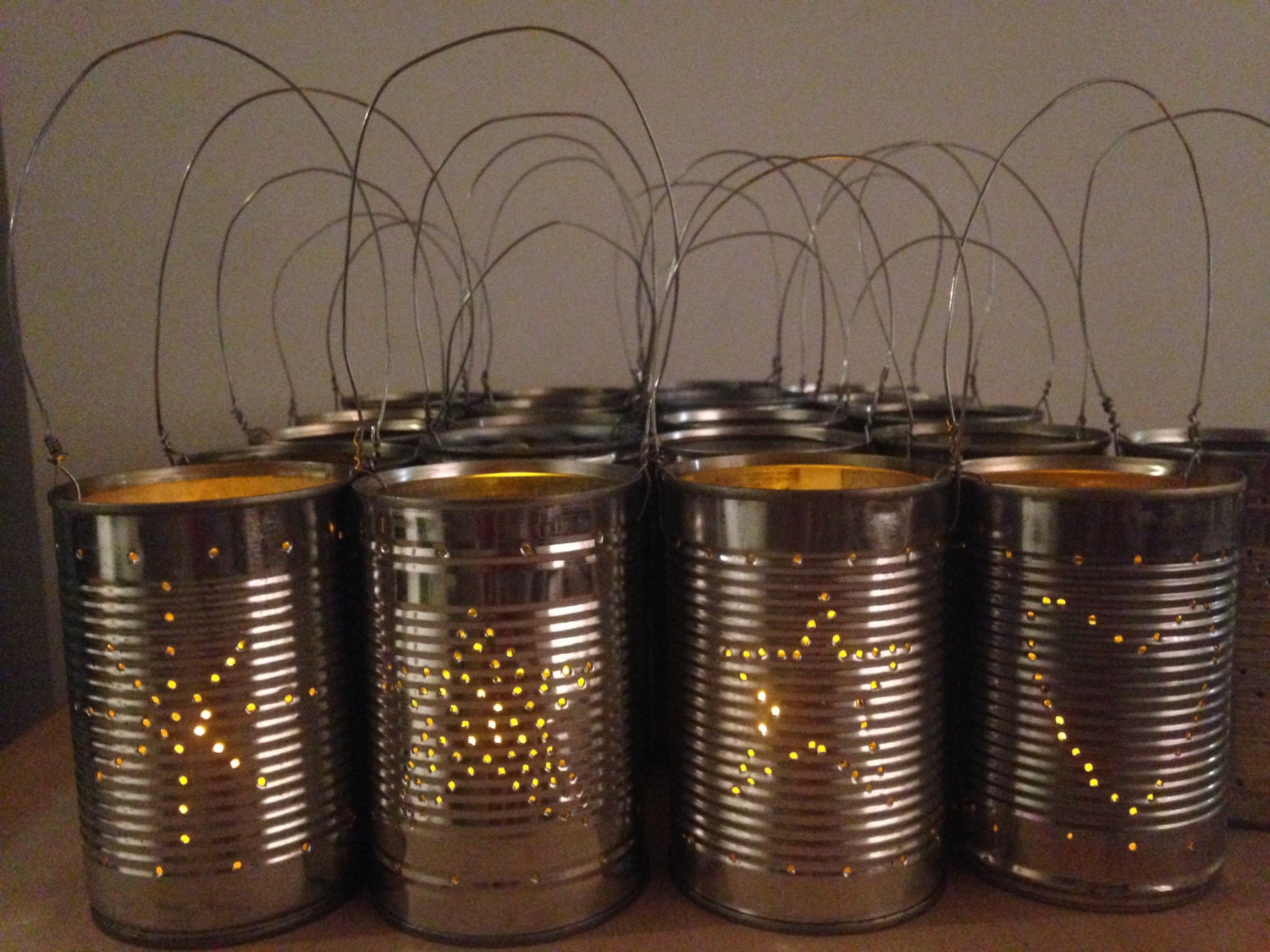 150 Upcycled Tin Can Event Tea Light Lantern Decoration