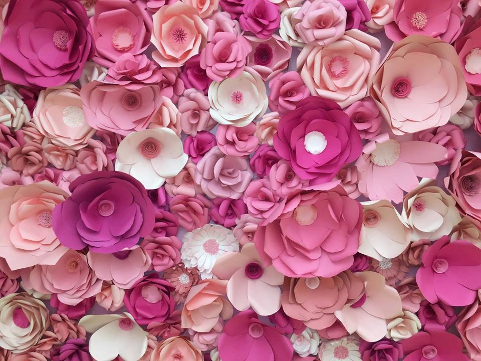 Paper Flower Backdrop Paper Flower Wall Photo Booth