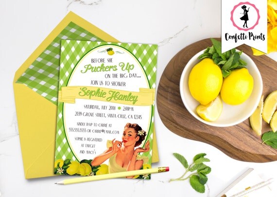 Retro Housewife Bridal Shower Invitation | Retro Bridal Shower | Bridal Shower Invitation | Bridal Shower Invite - PUCKER UP Printable Il_570xn