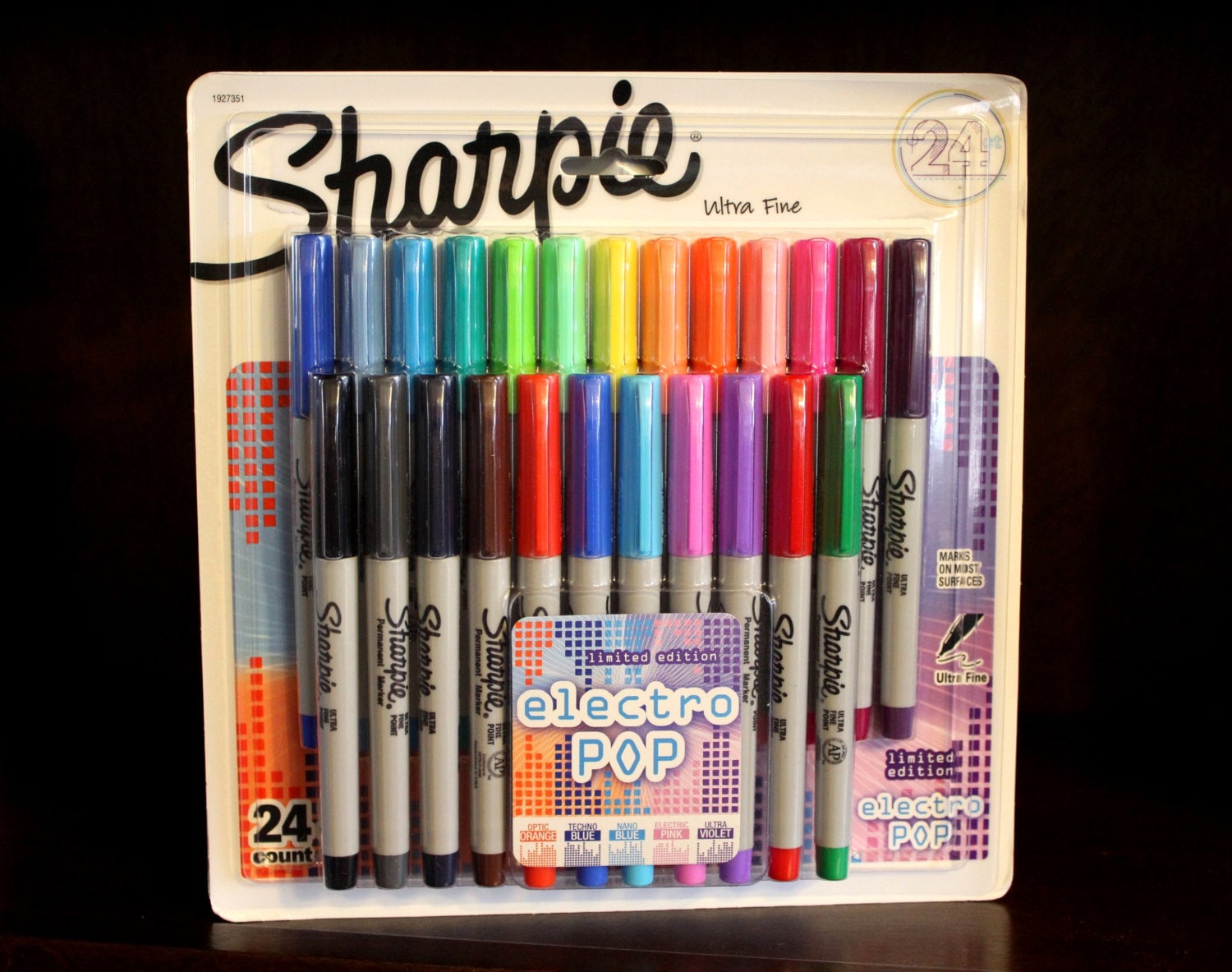 Sharpie Ultra Fine Permanent Markers Set of 24 Electro Pop