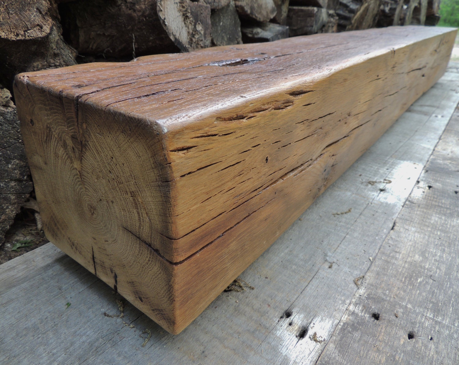 Reclaimed Barn Beam 59-1/2 x 7-1/2 x 6-3/4 Rustic