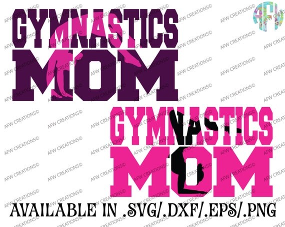 Download Digital Cut File Gymnastics Mom Set 2 SVG DXF EPS Sports