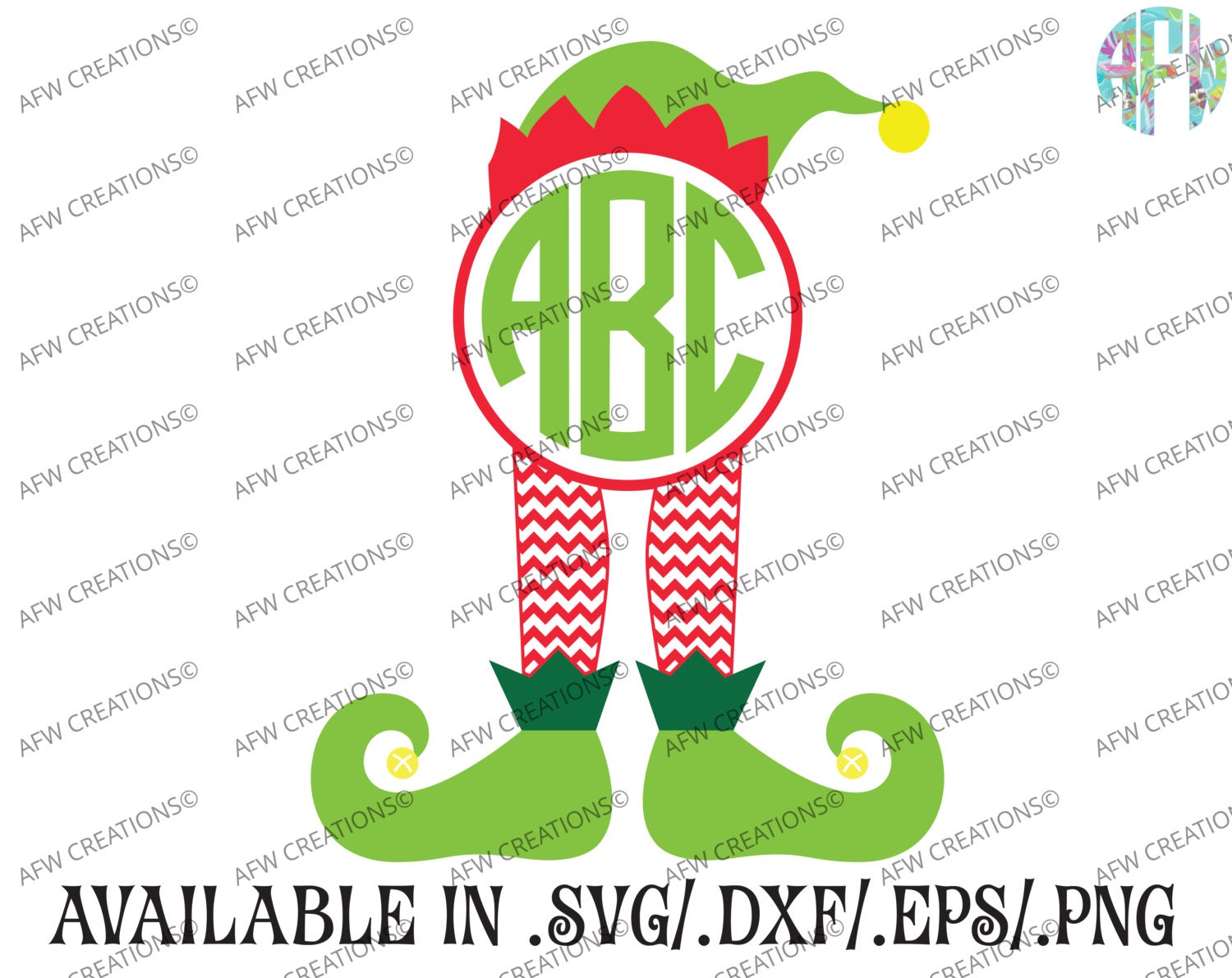 Download Digital Cut File Chevron Monogram Elf Legs SVG DXF EPS