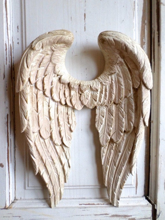 SHABBY CHIC Angel Wings Vintage Finish Wall Decor by diychicgirl